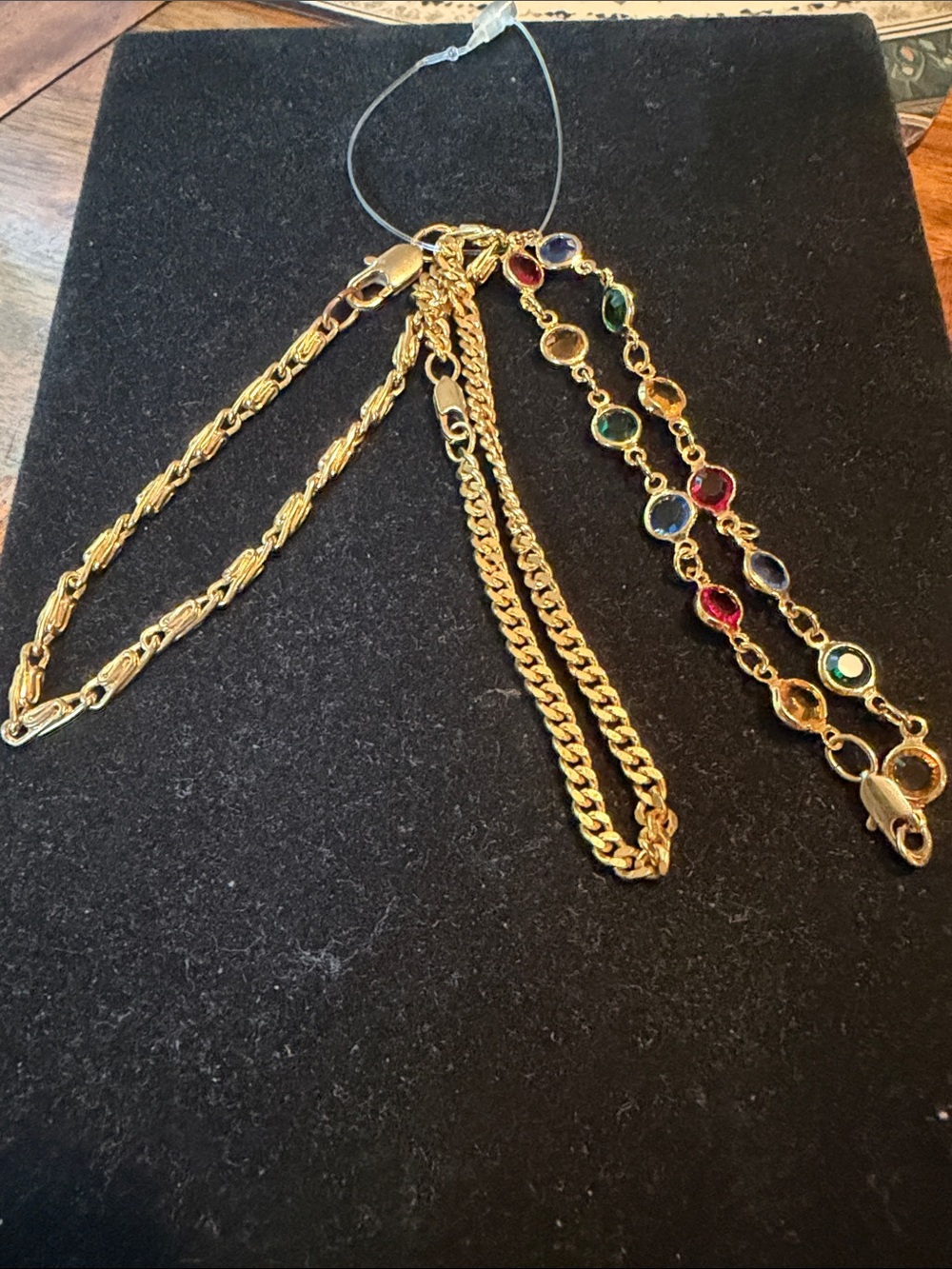 Lot of 3 Gold tone bracelets